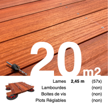 Planches De Terrasse Bois Exotique Padouk Pour 20 M² • Longueur 2,45 M • Livraison Gratuite - Tecnomat