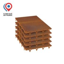 Lot 5 Pas Japonais Métal Acier Corten Brut 50x40 Cm - Madecoupesurmesure - Tecnomat