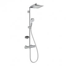 Hansgrohe Colonne De Douche Avec Mitigeur Thermostatique + Douche De Tête Xxl 240 + Douchette 2 Jets + Porte Savon - Bricoman