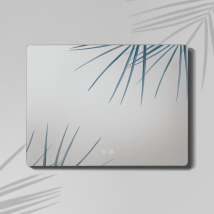 Feel Your Bath, Miroir De Salle De Bain Carré Avec Lumière Led Réglable De 100x80 Cm, Avec Interrupteur Tactile, Anti-buée Et Arrêt Automatique - 