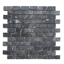 Albedo Pierre - Mosaïque En Marbre Noir.t Vieilli - 2,3x4,8x1cm - Bricoman