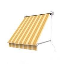 Store À Projection Avec Coffre 160 X 70 Cm De Fenêtre - Jaune Rayé - Bricoman