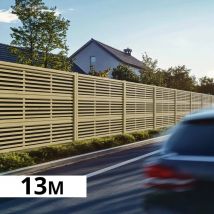 Mur Anti-bruit Bois 13,14x1,8m Silenzo Absorb - Clôture Réduction Sonore - Palissade - Bricoman