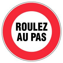 Panneau Roulez Au Pas - Rigide Ø450mm - 4080130 - Bricoman