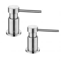 2pcs Distributeur De Savon De Cuisine Brossée Distributeur De Savon Pour Evier Avec Récipient De 300ml + Tuyau D'Extension En Silicone De 1,25m - 