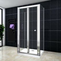 Océan Cabine De Douche 90x80x80x185cm Cabine De Douche U Porte De Douche Pliante - Bricoman