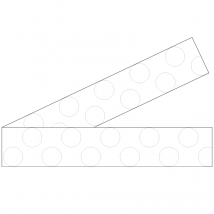 Lot 2 Bandes 52mm X 1m - Double Ronds Blanc - 4640174 - Bricoman