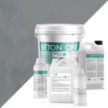Béton Ciré Multisurfaces (sols Et Murs) - Kit Complet 5m² (2 Couches) - Finition : Mat - Teinte : Fer (gris) - Creation Sud - Bricoman
