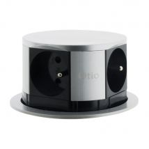 Bloc Multiprise Encastrable Escamotable Compact 4x16a - Inox - Otio - Bricoman