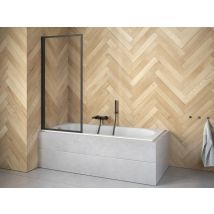 Pare-baignoire Pivotant 70 Cm, 1 Volet, Enzo, Couleur : Noir - Bricoman