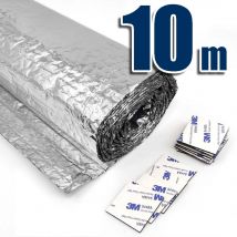 Isolant Thermique Réfléchissant (rouleau 10m X 0,6m + 20 Adhésifs Double Face). Pratique Et Facile À Placer Sur Les Murs, Radiateurs, Portails - 