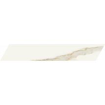 Carrelage Sol / Mur Chevron Effet Marbre Beige 7,4x45 Cm - Scultorea Calacatta Oro Fino Chevron J472 - Bricoman