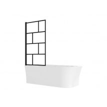 Baignoire Douche Blanche Avec Pare Baignoire Pivotant - 201 L - Angle Gauche - Ponticola - Bricoman