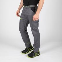 Marlow - Pantalon De Travail - 1397 Gris , Jaune Fluo S - Bricoman