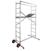 Echafaudage Jardin - Hauteur De Travail Max. 3,66m - 2 Roues Ø 240mm - Plateau 1,30x0,46m - 9474-951 - Bricoman