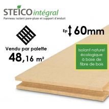 Panneaux Ite Laine De Bois Steico Integral - Epaisseur 60mm (r=1,50) - Palette Entière 48,16m² - Bricoman
