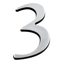 Chiffre 3 Argent Hauteur 60mm - 4622866 - Bricoman