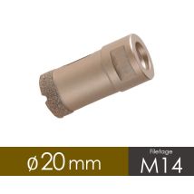 Trépan Diamanté 20mm Pour Meuleuse Avec Filetage M14 - Usage Professionnel - Bricoman
