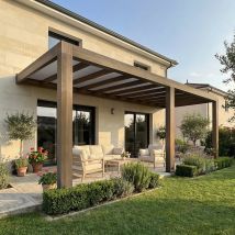Pergola Helsinki 3 X 7,3 M Pergola En Bois De Cèdre Canopia - Bricoman
