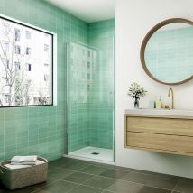 Aica Porte De Douche 70x180cm Porte De Douche Pivotante En Niche 5mm Verre Anticalcaire Porte De Douche Hauteur 180 Cm - Bricoman