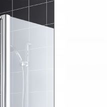 Paroi De Douche Coulissante Largeur 153 Cm Hauteur 200 Cm Profilé Argent Poli Verre Dépoli Clean - Bricoman
