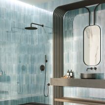 Carrelage Mur Grès Cérame Brillant Ultragloss Effect Zellige Agadir Aqua 7x28cm - Bricoman