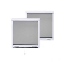 Pack Eco De 2 Moustiquaires Enroulables Alu H145 Cm X L100 Cm Blanc - Bricoman