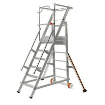 Tubesca - Escalier De Rayonnage Sécurisé En Alu 6 Marches Hauteur Accès 3,32 M Max. - Bricoman