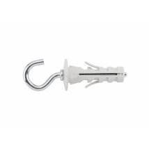 Cheville Nylon Pour Briques Creuses Et Matériaux Pleins - Crochet Normal M5 X 45 Ø12 - Boite De 20 - Tecnomat