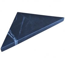 Etagère D'Angle En Résine Effet Marbre - Coloris Noir - Bricoman