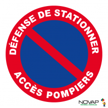 Panneau Défense De Stationner Accès Pompiers - Rigide Ø80mm - 4021782 - Bricoman