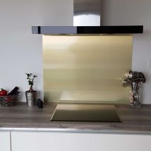 crédence Composite Aspect Or Brossé H 65 Cm X L 100 Cm - Bricoman