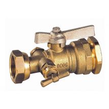 Vanne Compteur À Purge - Laiton - Ecrou Tournant/rac Serrage Ext Pe - Manette Laiton 20x27 - Ø25 - Bricoman