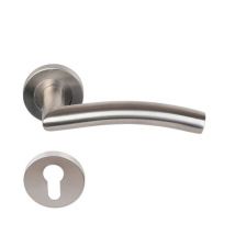 Paire De Poignées Klose Besser Sur Rosaces "elsa Vague" Inox 304 - Bricoman