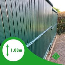 Kit Occultants À Lamelles Pvc H1.03 X 2.50m Avec Baguette De Finition - Brise Vue Pour Grillage Rigide - Bricoman