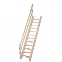 Escalier Droit Pas Décalés Compact- Sapin H Sol Sol 280 Cm - Bricoman