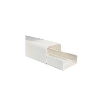 Goulotte Pvc 90x65 Clipsage Base Longueur 2,00ml - Blanc - Bricoman