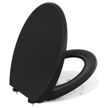 Auralum Max Abattant Wc Avec Frein De Chute,couvercle Wc Ovale Clipsable,lunette Wc Avec Fermeture Douce,siège Toilette,lunette Wc Déclipsable,noir - 
