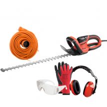 Pack - Dolmar Taille-haie Électrique 670w - Lame 65 Cm Ht6510 + Rallonge De Jardin 40m + Équipements De Protection - Bricoman