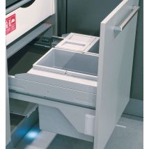 Poubelle De Cuisine Tri Sélectif 3 Bacs Encastrable 40l (20+10+10) Hailo Cargo Soft Short - Bricoman