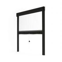 Moustiquaire 150x160 Cm À Enroulement Vertical Pour Fenêtre Recoupable Avosdim Alu Luxe Noir Ral 9011 - Bricoman