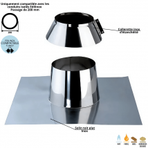 Solin Toit Plat Inox Conduit Double Paroi Isolé Edilinox - Diamètre 150 Mm - Bricoman