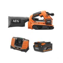 Pack Aeg 18v - Ponceuse À Bande Brushless 75mm - Batterie 4.0 Ah - Chargeur - Bricoman
