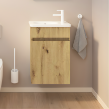 Meuble Wc Lave-mains Burgbad Joline Chêne - Bricoman