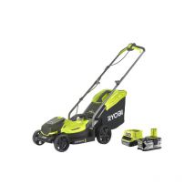Tondeuse Poussée Ryobi - Rlm18x33b40 - 18v One+ - Coupe 33cm - 1 Batterie 4.0ah - 1 Chargeur - Bricoman