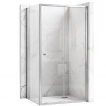 Cabine De Douche D'Angle Rea Primo Slide Chrome 110x90 - Bricoman