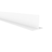 Profilé En T | Fabriqué En Aluminium | Finition Blanche | Mesures 25*25*1000mm | Longueur Du Profilé 1 Mètre | Épaisseur 2 Mm | 1 Unité - Tecnomat