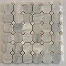Albedo Pierre - Mosaïque En Marbre Blanc Solto Poli - Beige Octogone - Bricoman