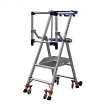 Escabeau Roulant 2 Marches - Hauteur Max De Travail 2.52m - 611902 - Bricoman