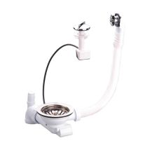 Nicoll Bonde À Panier Automatique Chromée Avec Trop Plein Pour Évier 1 Bac 0204118 - Tecnomat